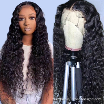 13X6 Transparent Cheap Preplucked Bleached Knots Curly 360 Lace Frontal Colored Wigs Human Hair Lace Front With Baby Hair